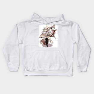 white witch moth Kids Hoodie